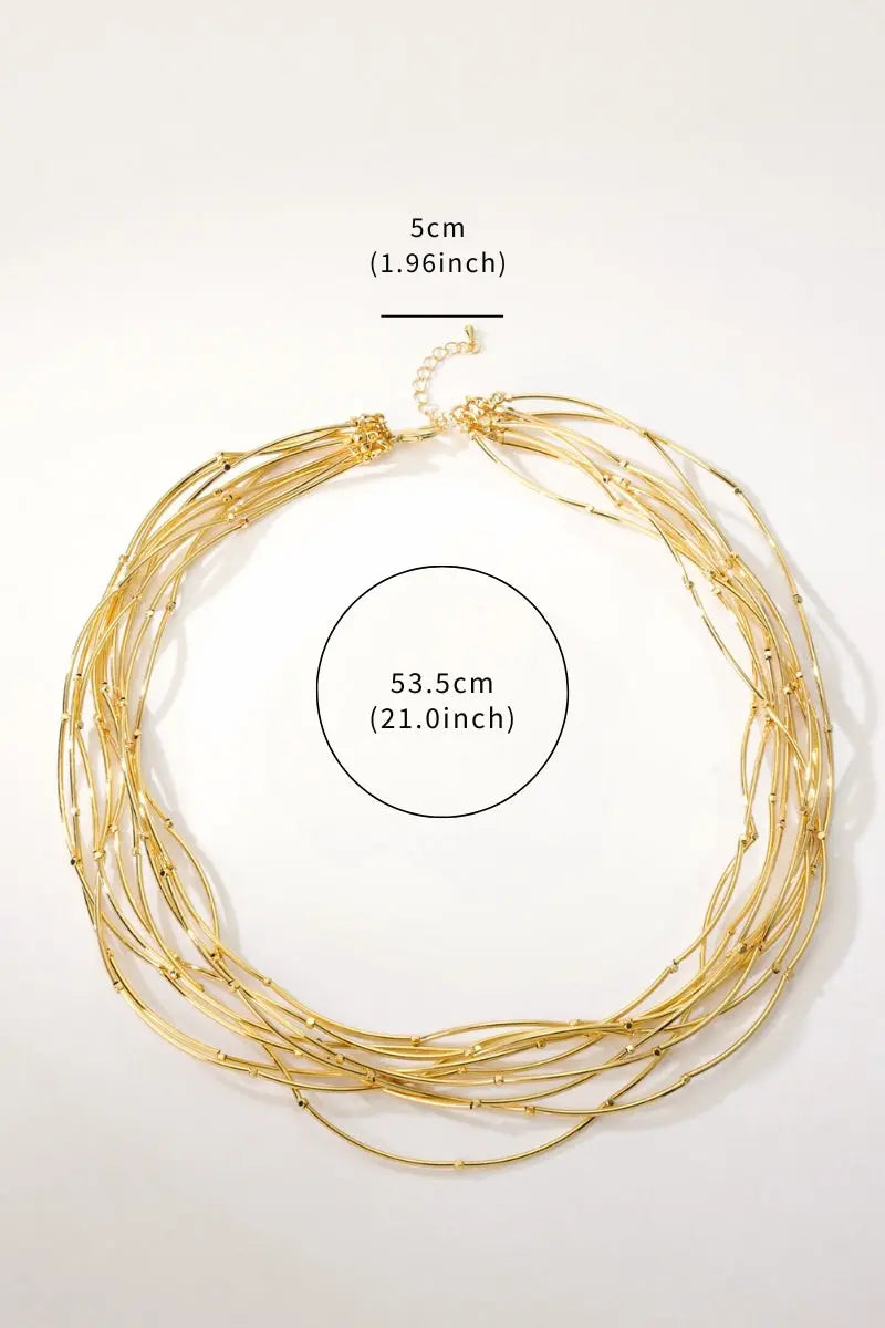 Buy latest layered design gold necklace