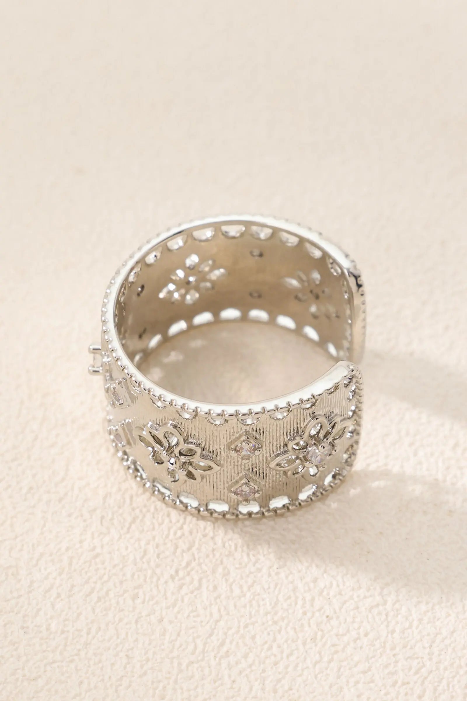 Platinum Cuff Design Ring