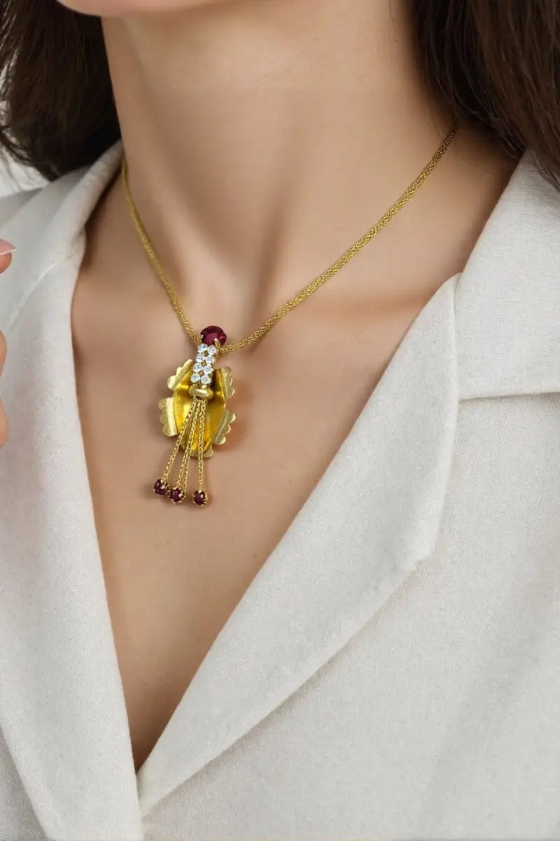 Aura Handmade Pendant Jewelry Set Gold All-Glows