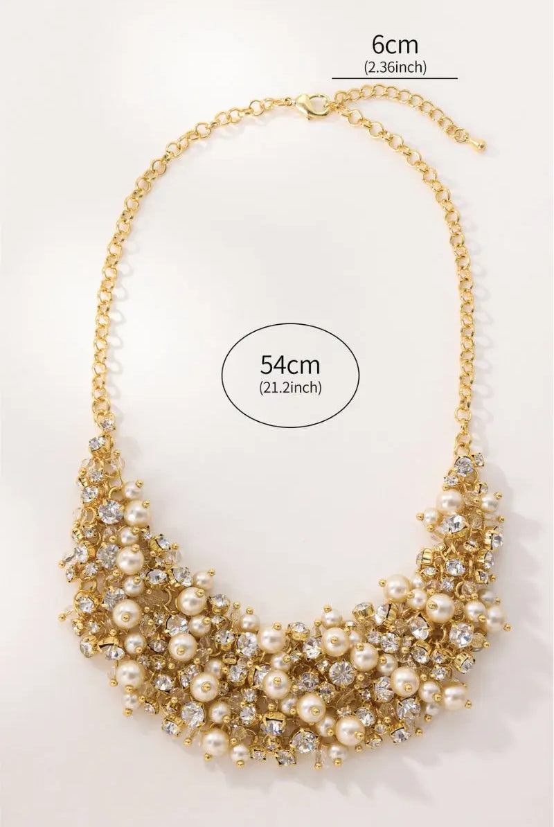 Baby's Breath Faux Pearl Necklace