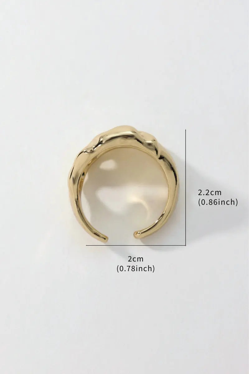 Crush Textured Open Ring with Hollows My Store