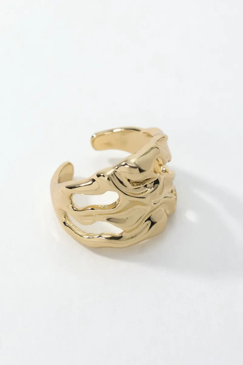 Crush Textured Open Ring with Hollows My Store