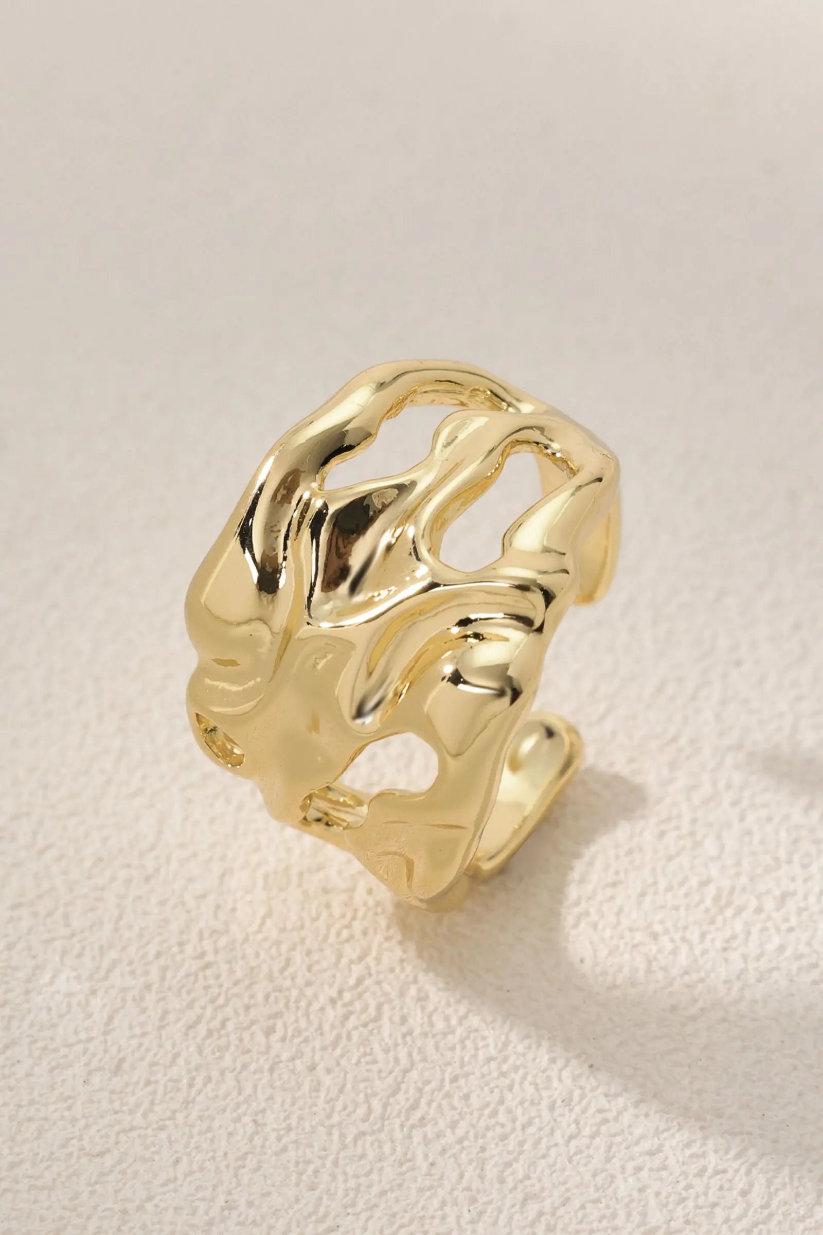 Crush Textured Open Ring with Hollows My Store