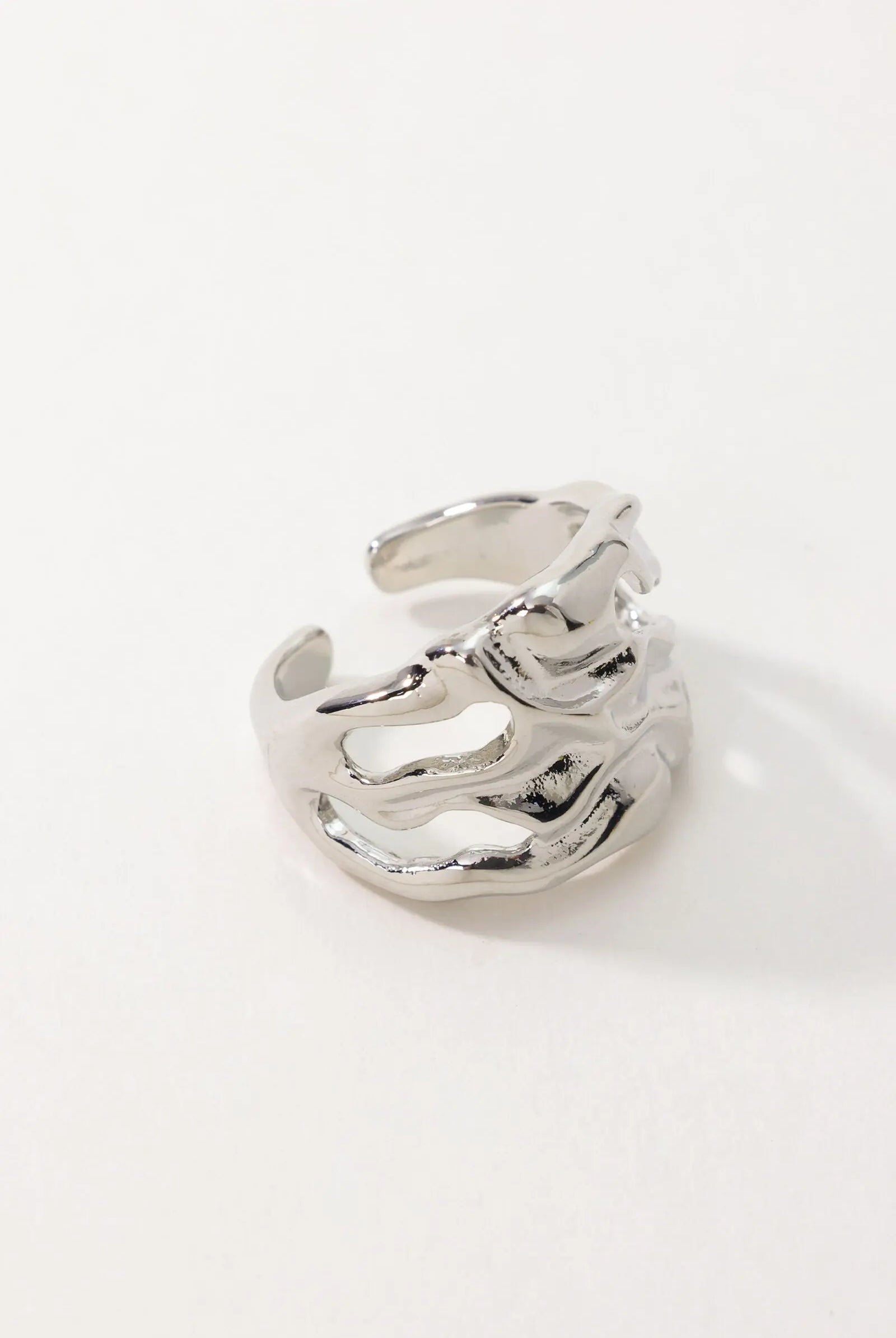 Crush Textured Open Ring with Hollows My Store
