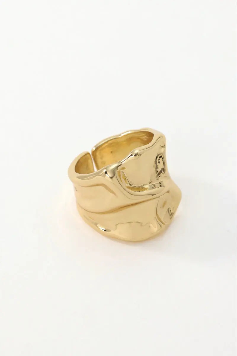 Crush Open Ring Crumpled Texture - Inspired by Unsent Love Letters All-Glows