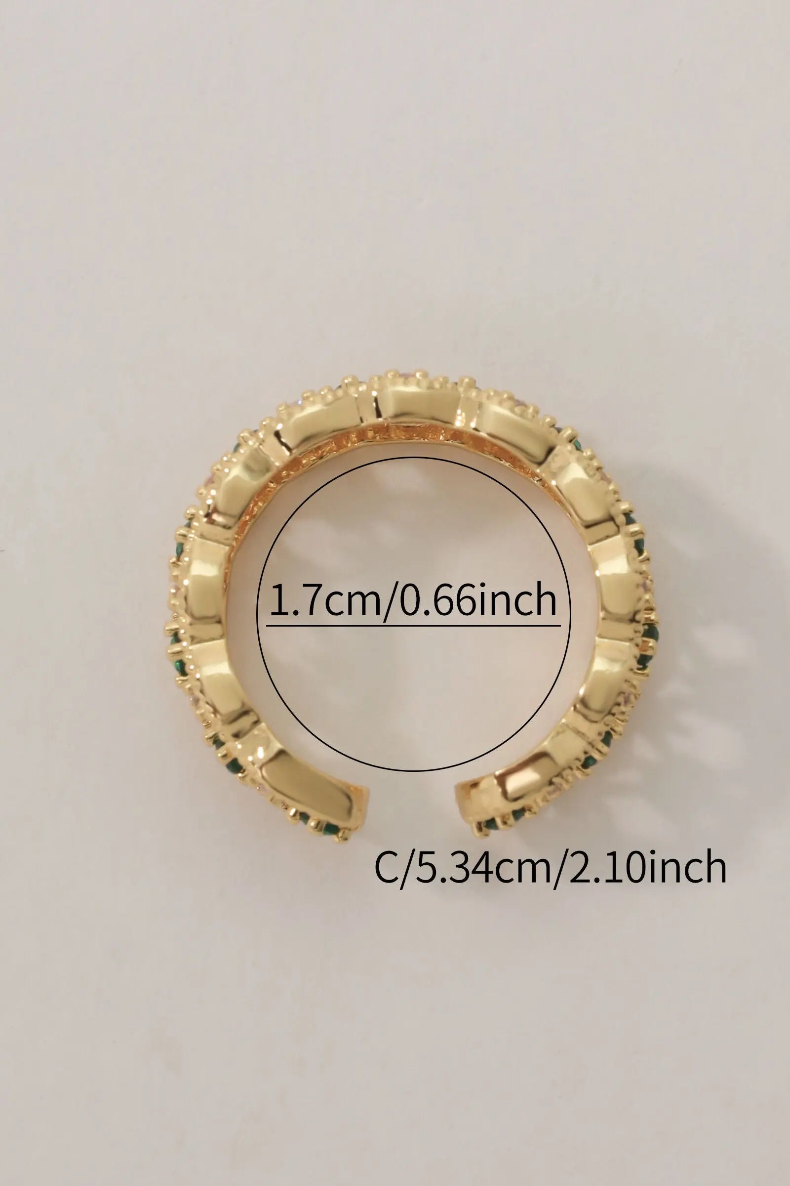 18K Gold-Plated Brass Ring Featuring Openwork Design