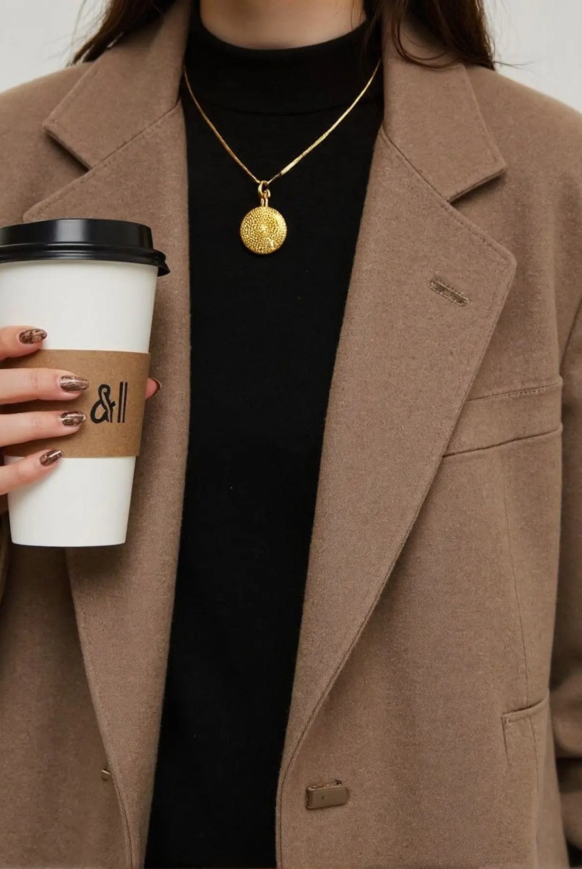 Earth Jewelry Set: Gold-Plated Brass Necklace & Earrings, Unique Textured Globe Design, Minimalist & Chic All-Glows