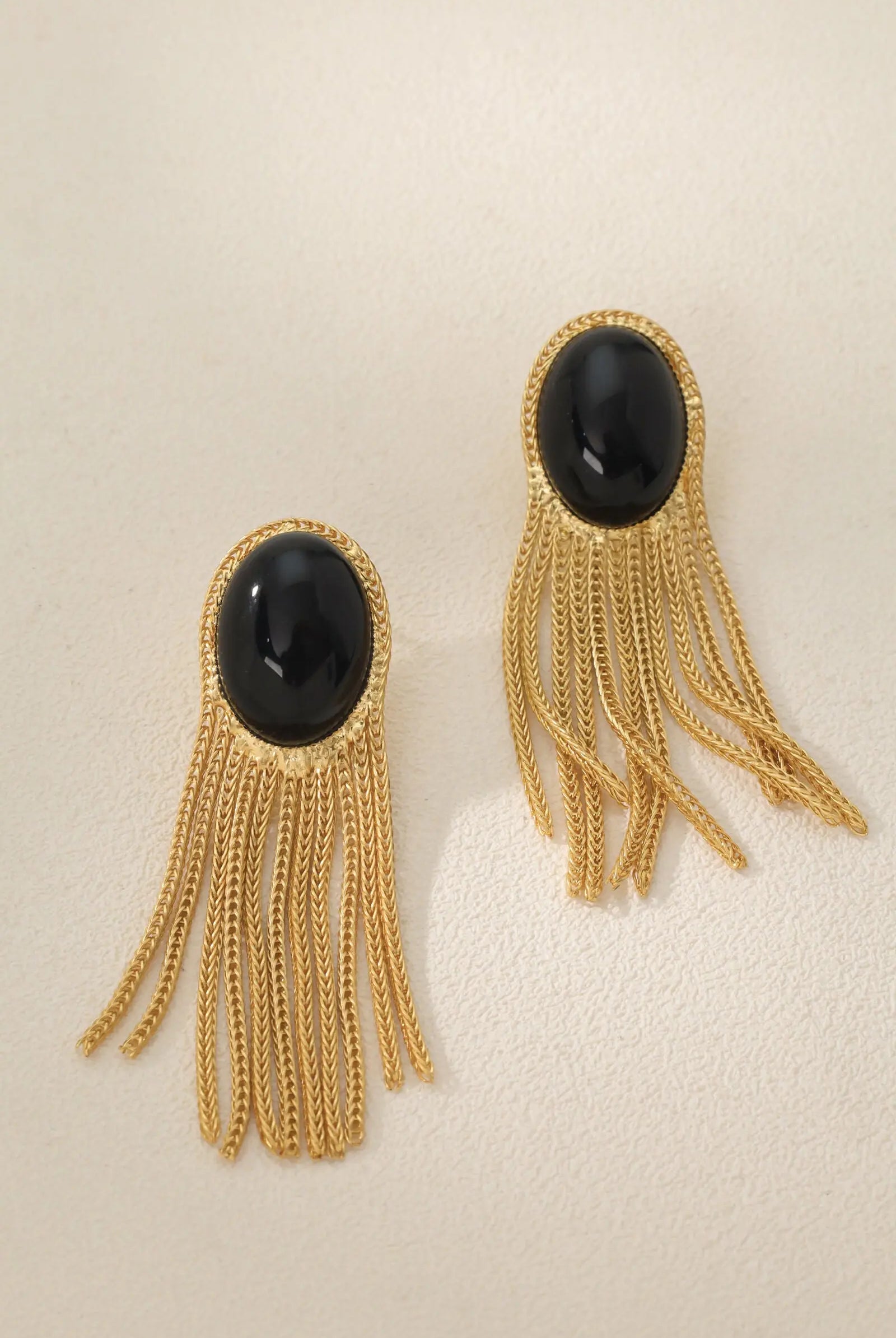 Shop Eclipse Vintage Tassel black bead Earrings Online