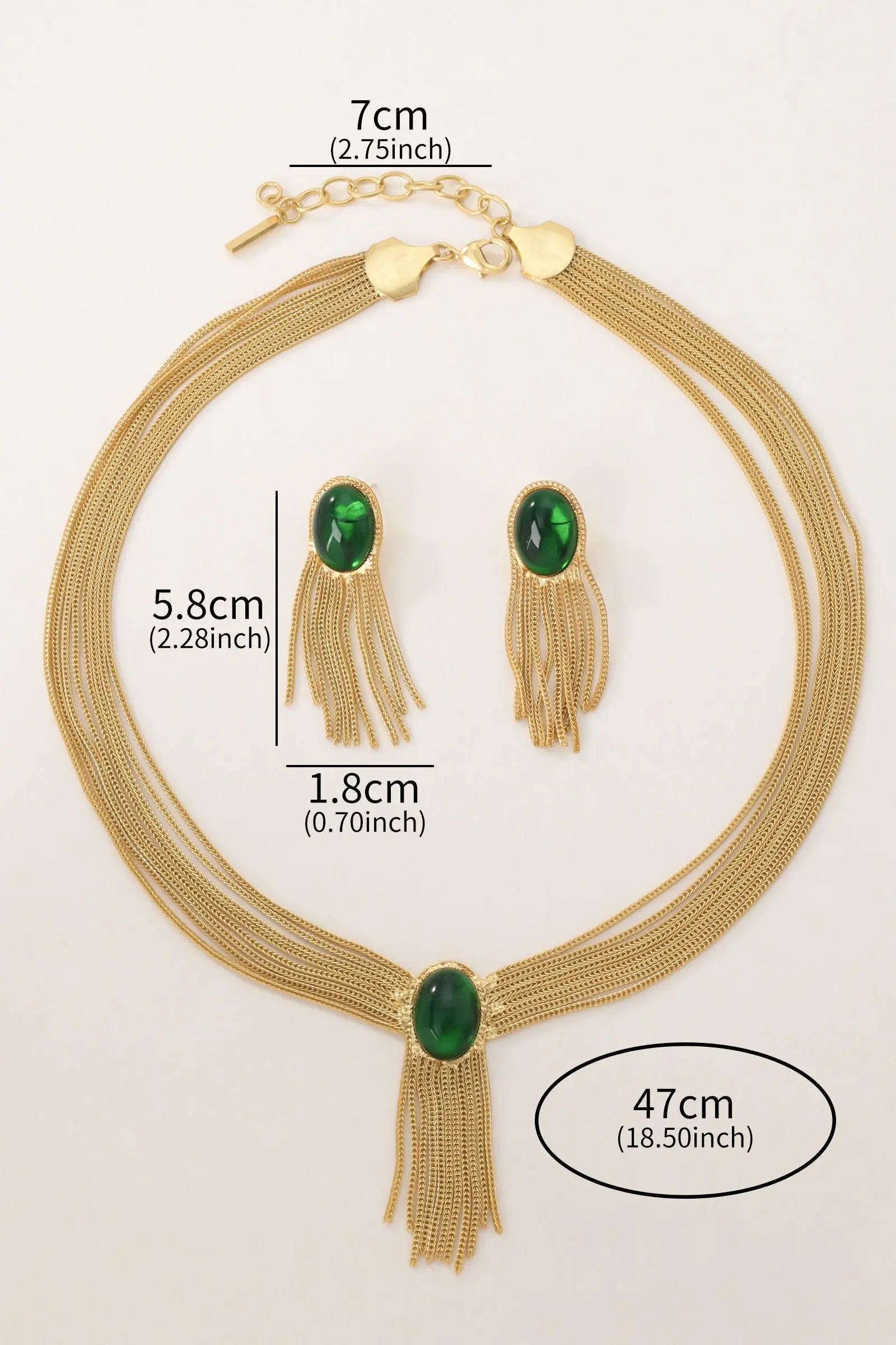 18k gold plated necklace set