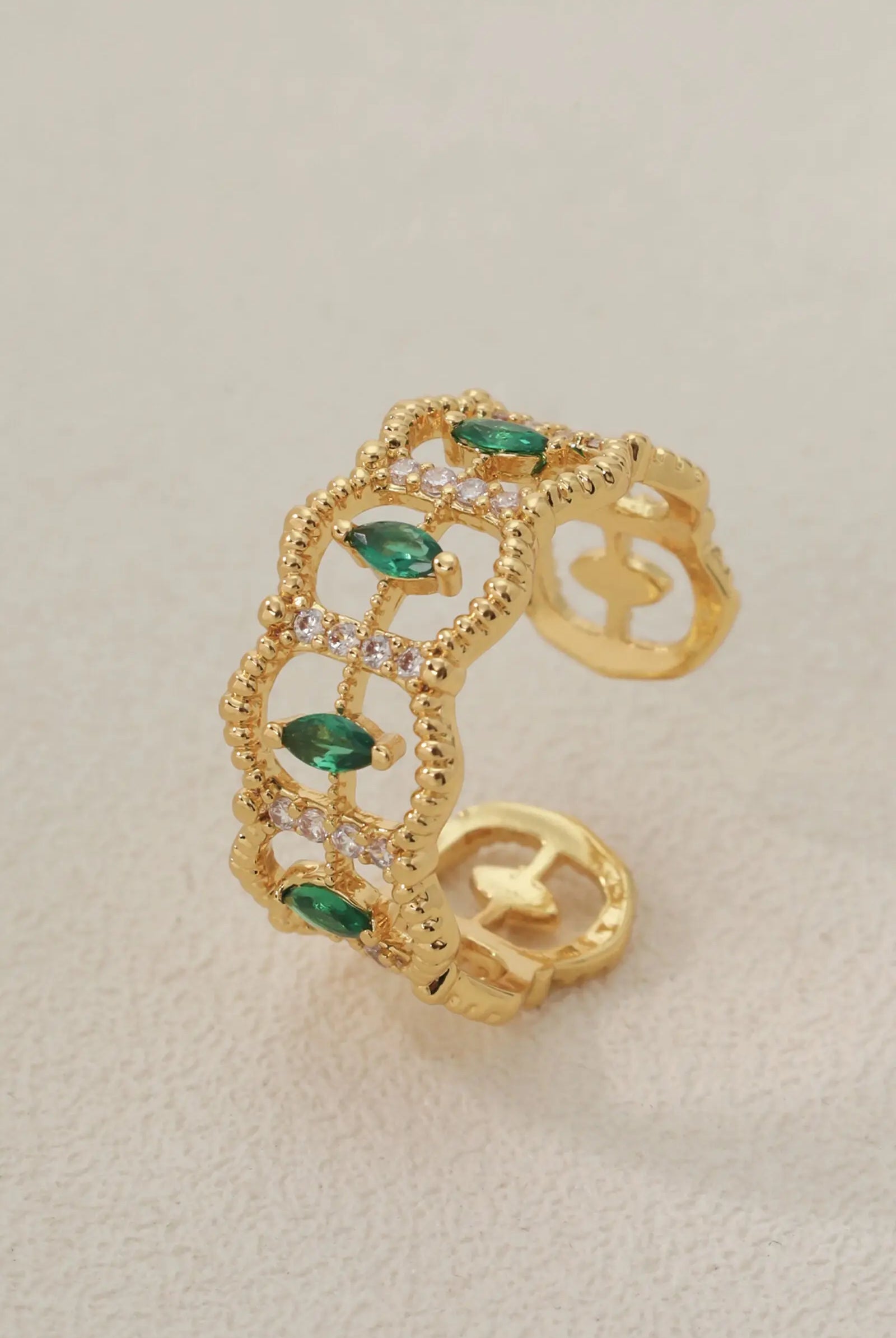 Garnet 18K gold Plated Ring