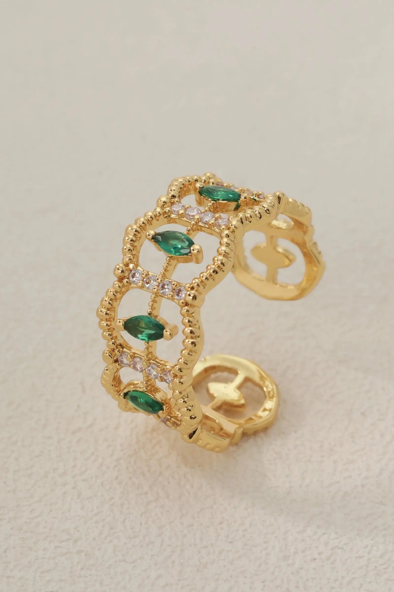 Garnet 18K gold Plated Ring