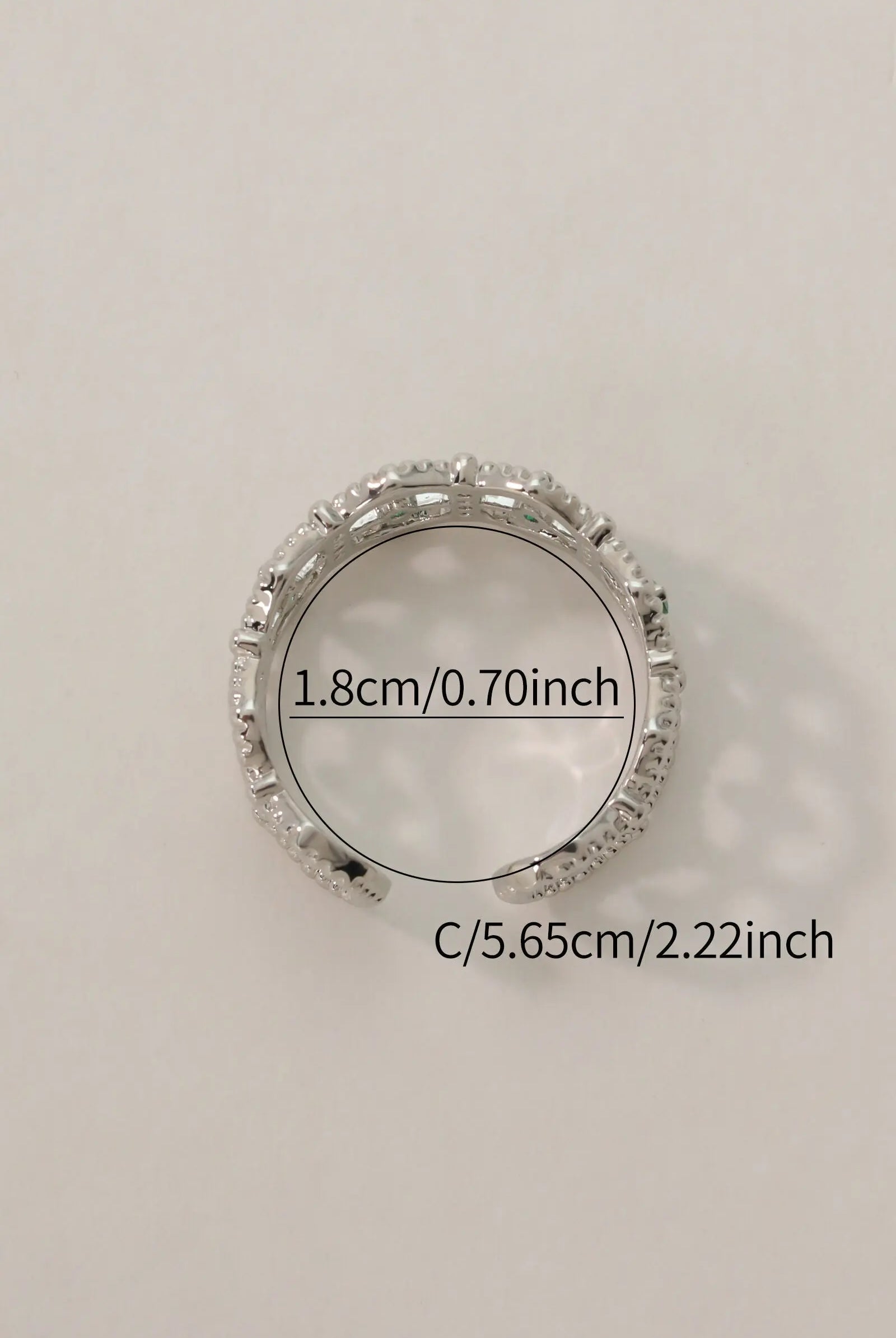 Luxurious Platinum Garnet Ring