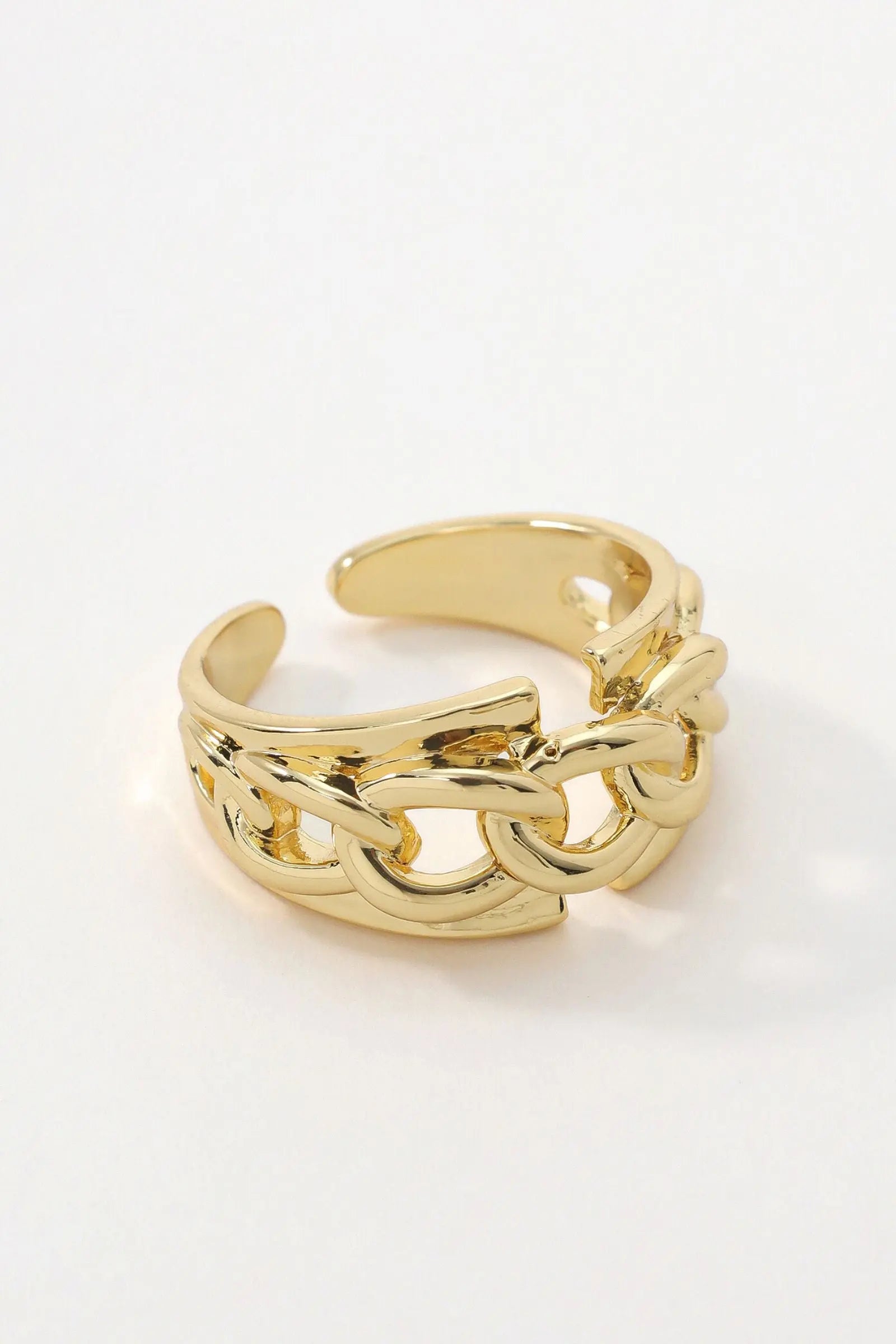 Hollywood Chain Detail Open Ring