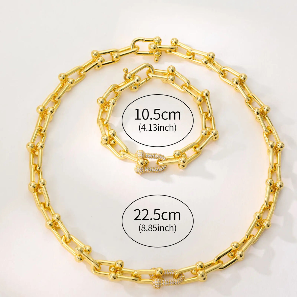 Hoof Chain Jewelry Set - Stylish Necklace & Versatile Bracelet Combo for Every Occasion All-Glows