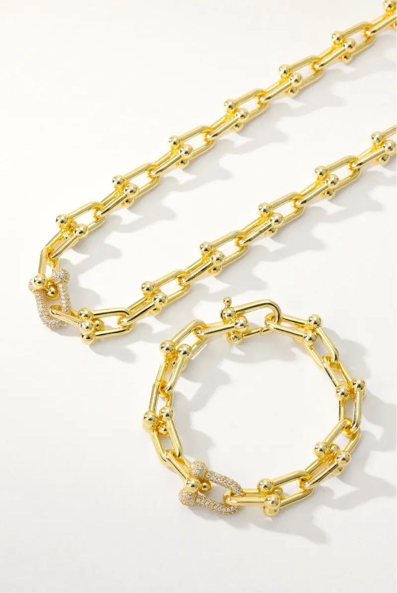 Hoof Chain Jewelry Set - Stylish Necklace & Versatile Bracelet Combo for Every Occasion All-Glows