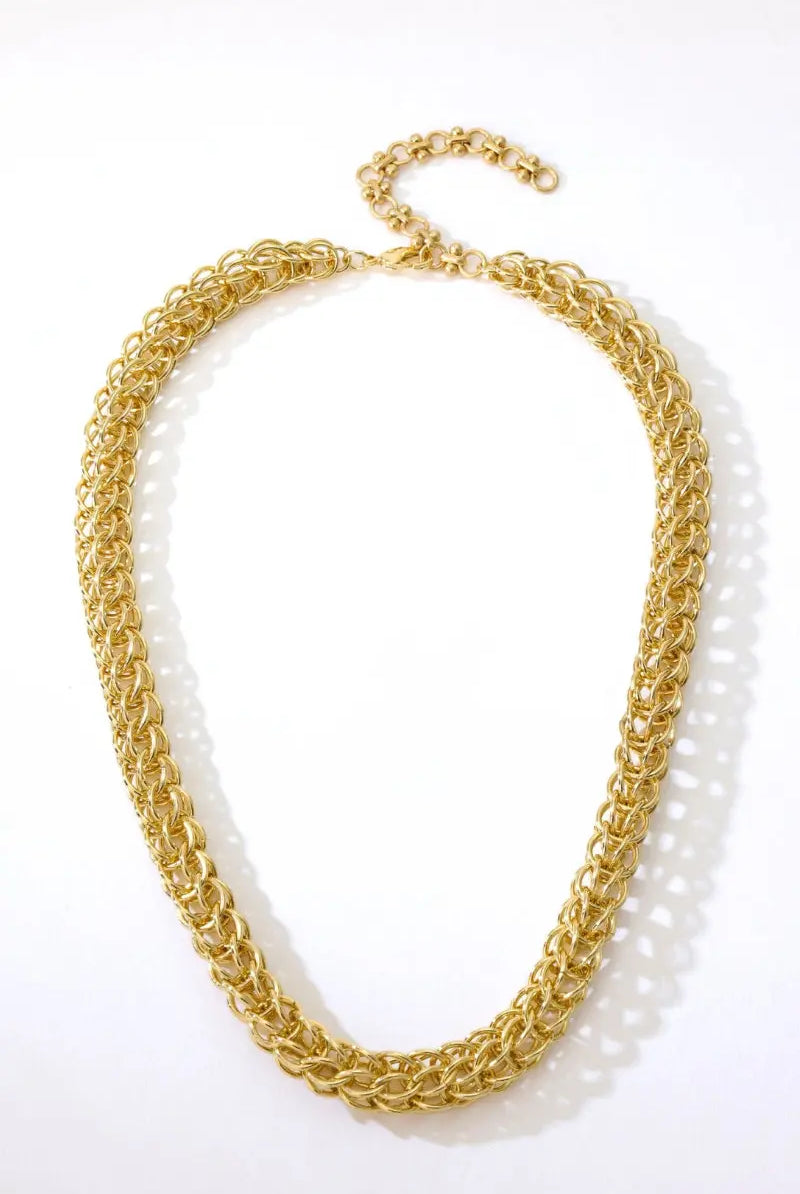 Lotus Necklace – High-End Foxtail Chain in 18K Gold Plating All-Glows