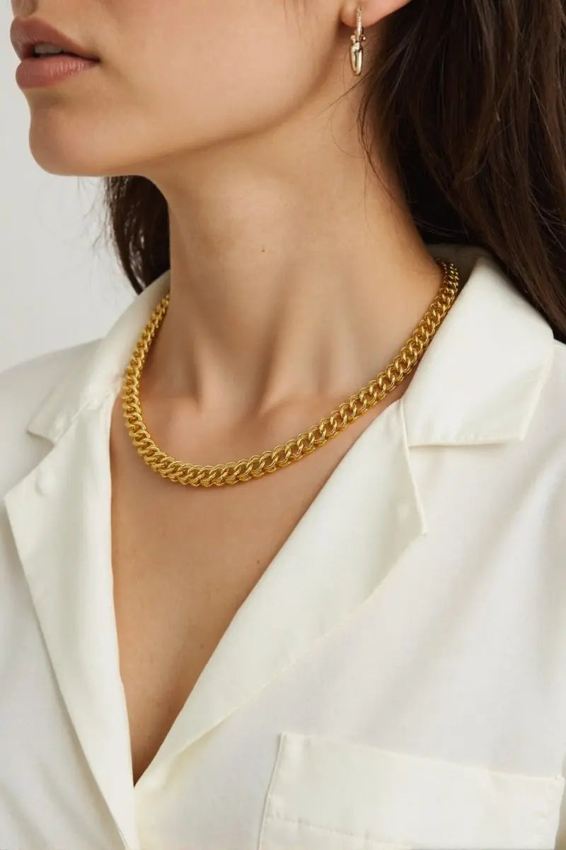 Lotus Necklace – High-End Foxtail Chain in 18K Gold Plating All-Glows