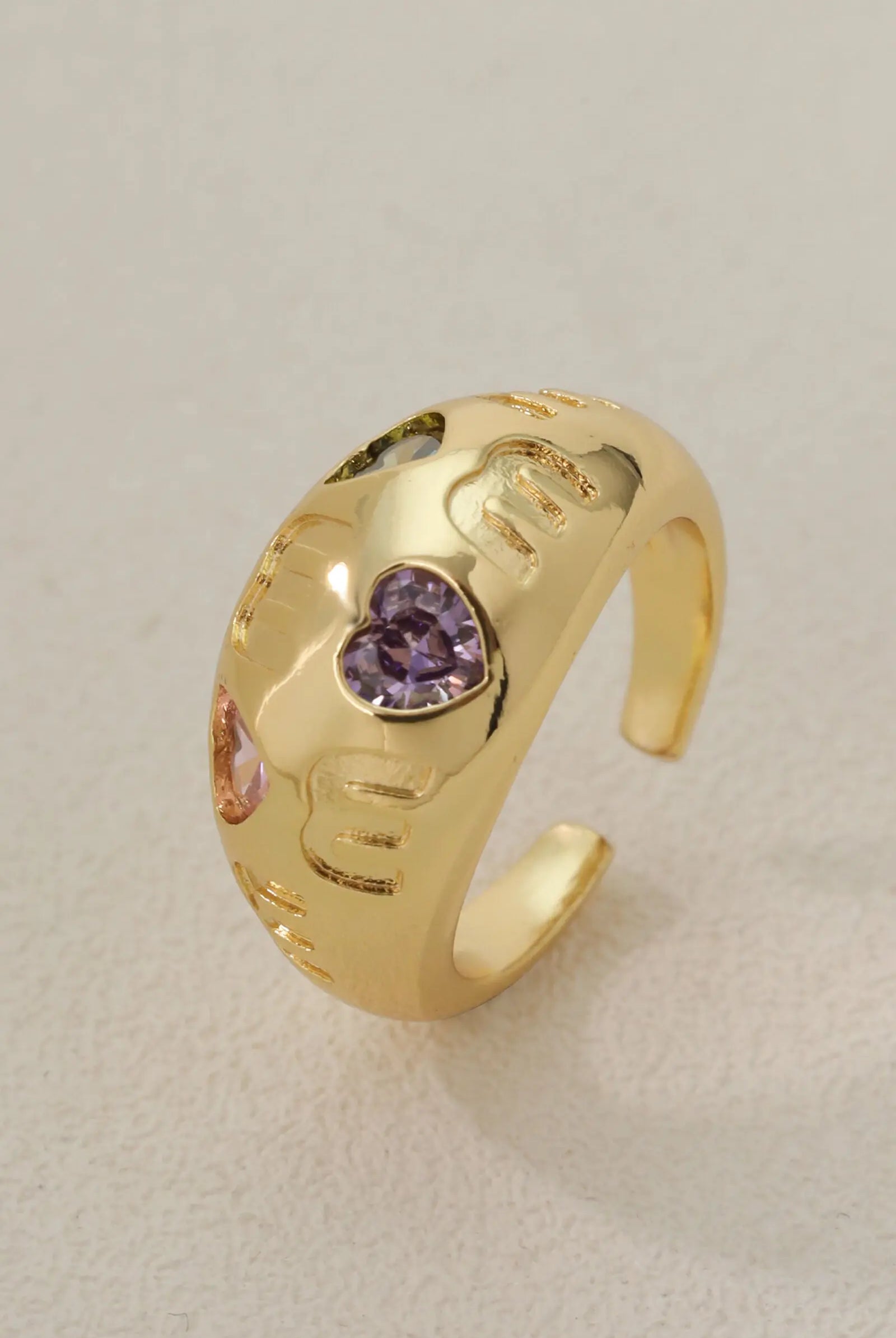 18K Gold-Plated Brass Open Ring
