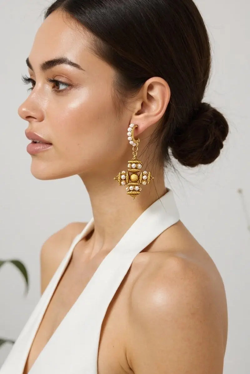 Opulence Faux Pearl Earrings All-Glows