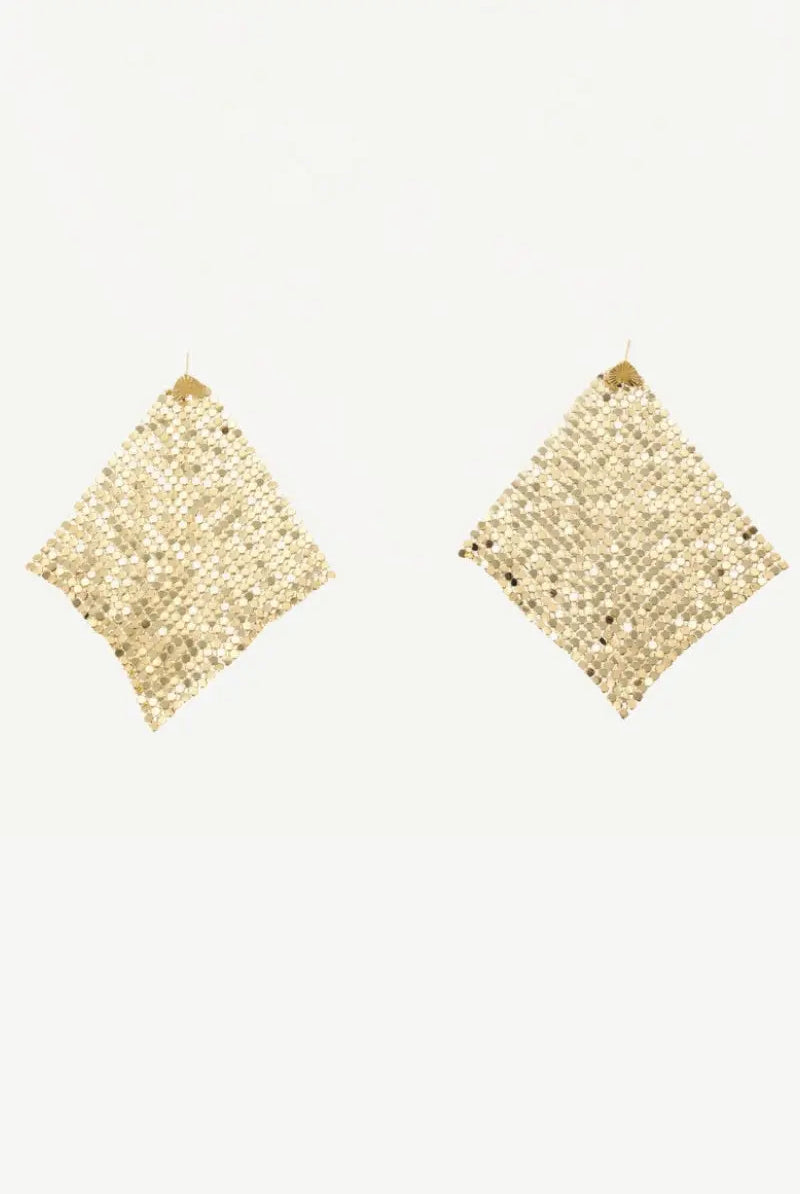 Gold Orchid Sequins Earring Online