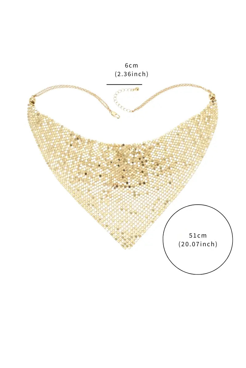 Orchid Sequins Triangle Veil Jewelry Set: