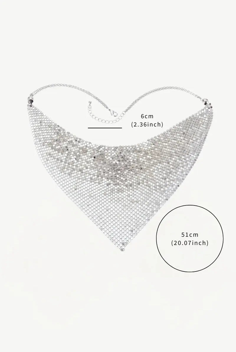 Orchid Sequins Triangle Veil Jewelry Set: