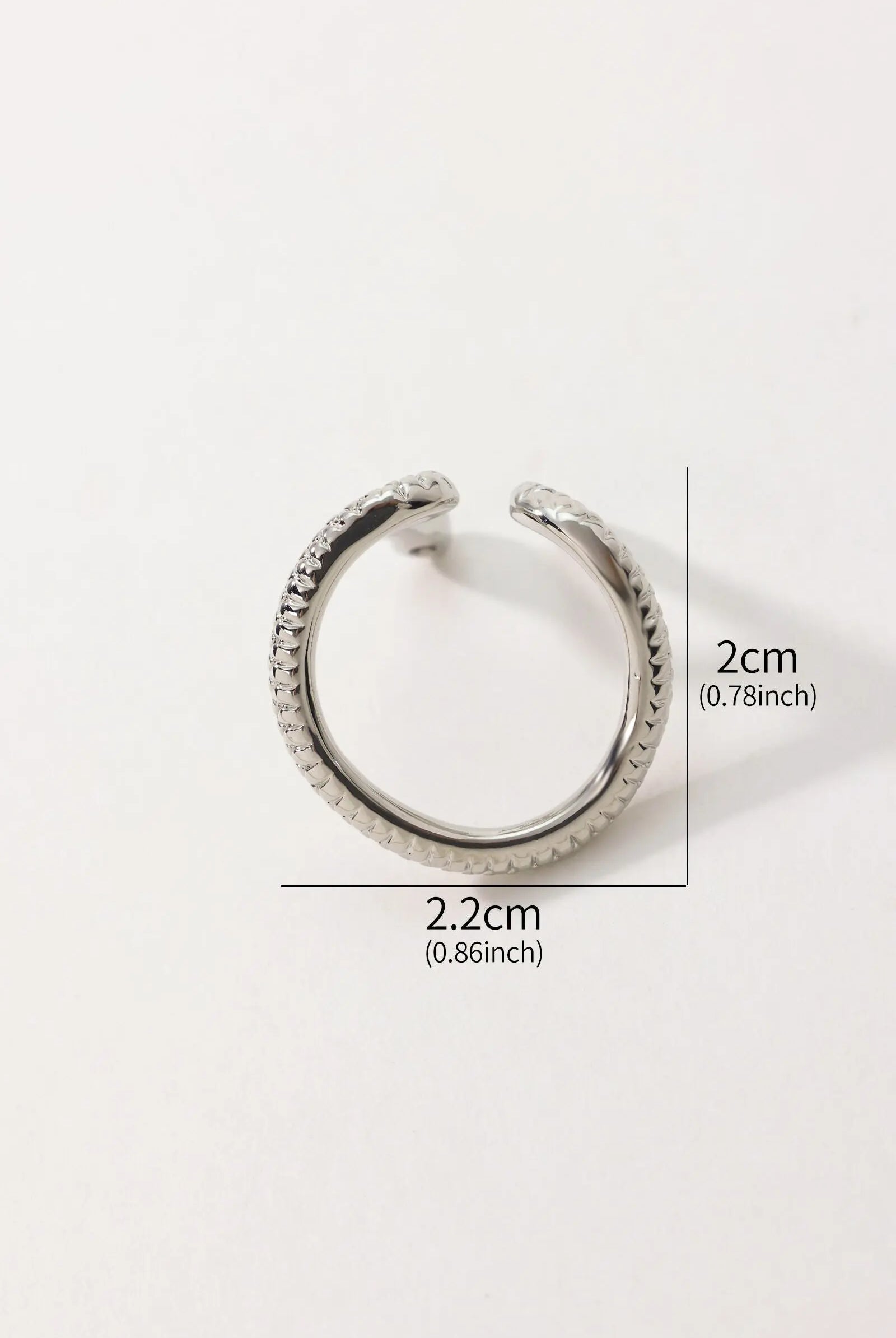 Phoenix Ring – 18K Gold Plated Snake Wrap Ring, Textured Serpent Design with Pave Zirconia All-Glows