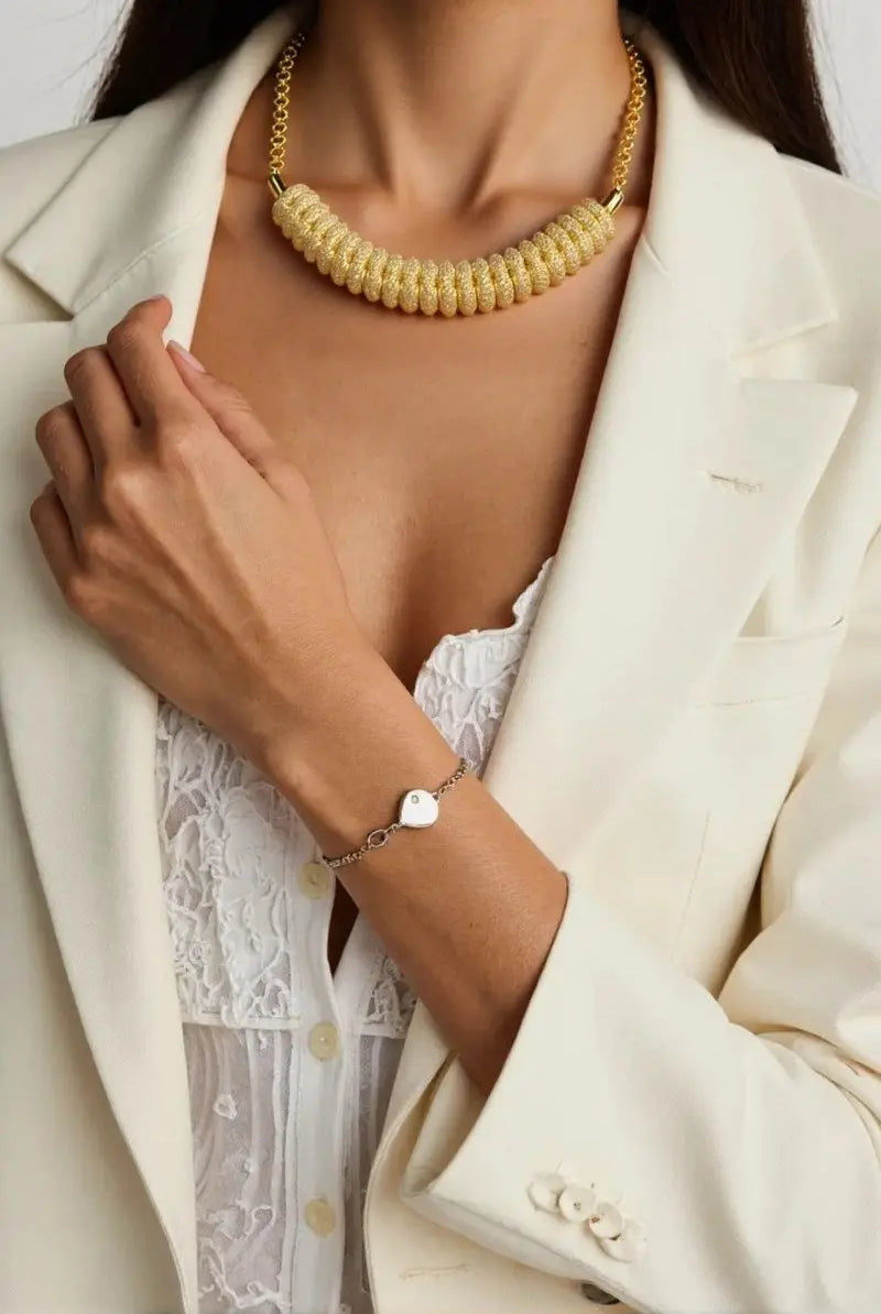 Ruby Golden Mesh Handmade Jewelry Set All-Glows