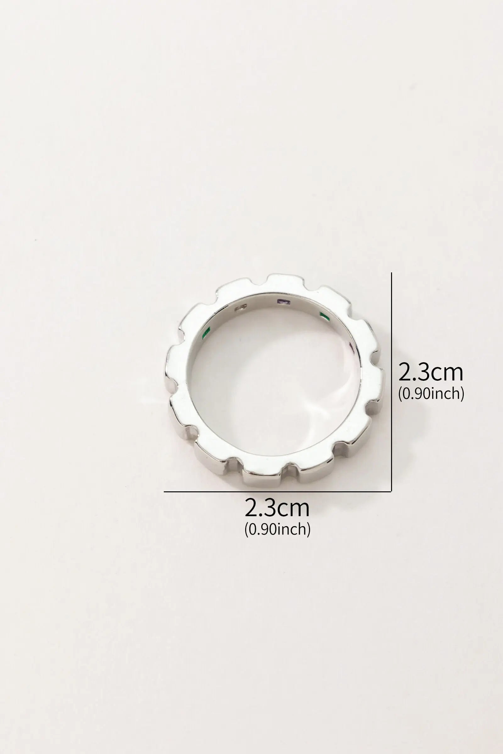 Stardust Ring – 18K Gold-Plated Stackable Gear Ring with Multi-Colored Zirconia Stones