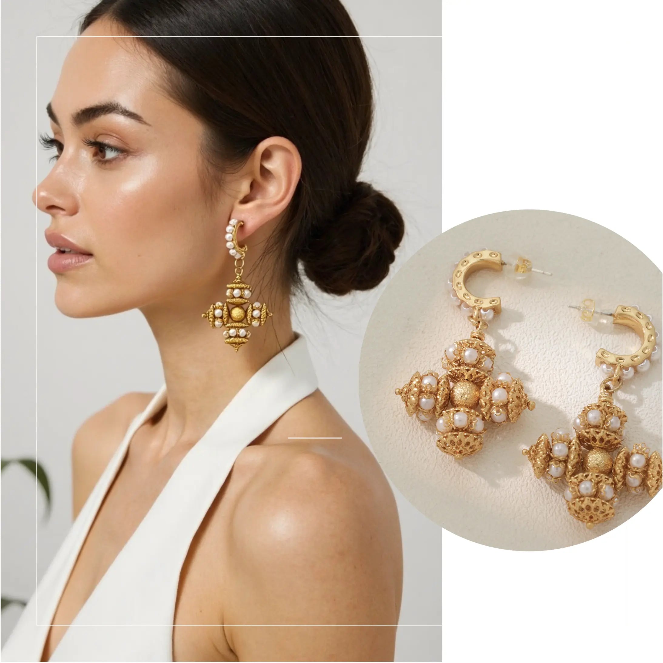 The Opulence Collection | 18K Gold Filigree Cross Jewelry | All Glows