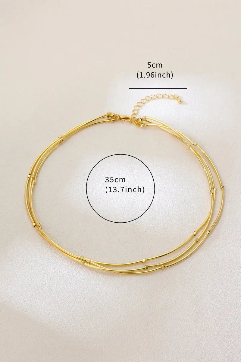 18K Gold-Plated Layered Necklace 