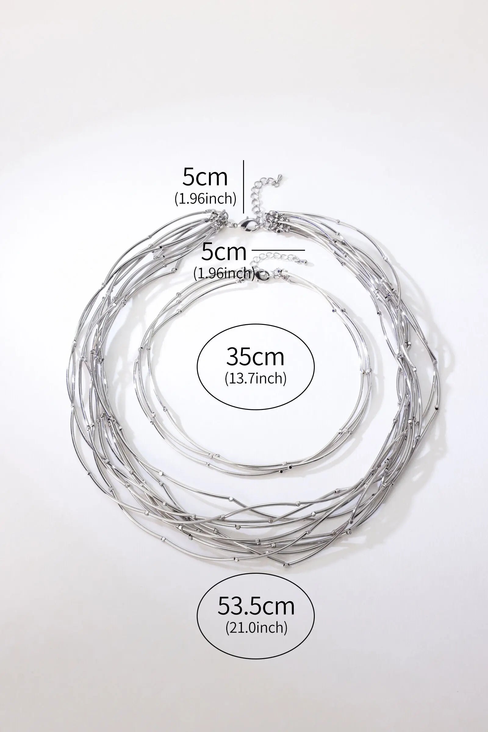 Shop Platinum multilayered Necklace 