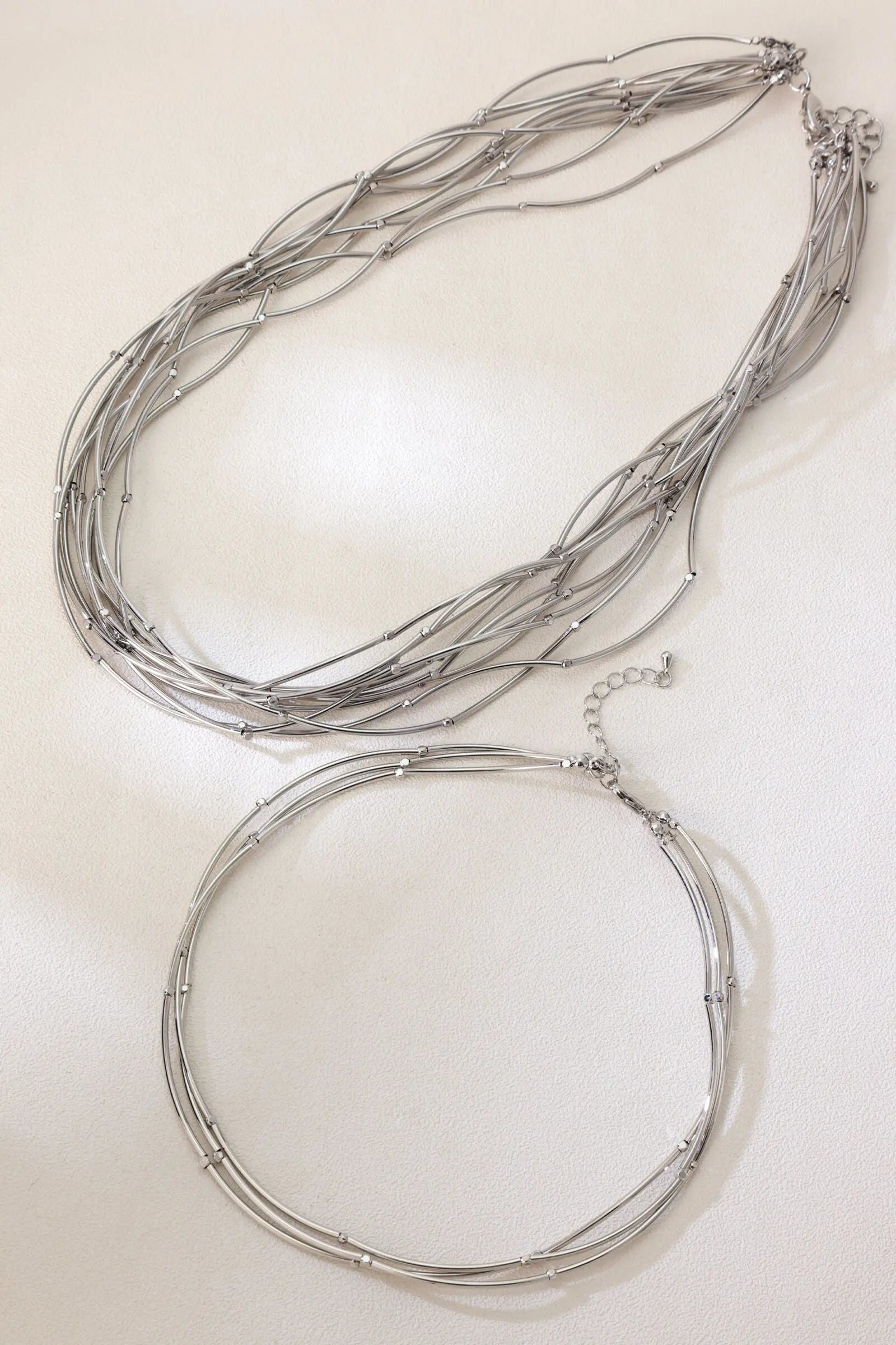 Buy Platinum Layered Necklace Online