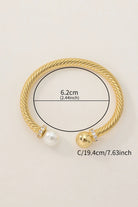 Aster Cable Twist Cuff Bracelet Elegant - Statement Jewelry All-Glows