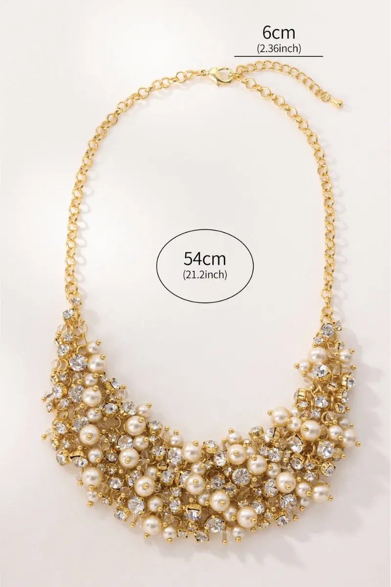 Baby's Breath Faux Pearl Necklace