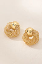 Bliss Earrings: Wrapped Design with Sparkling Crystals 