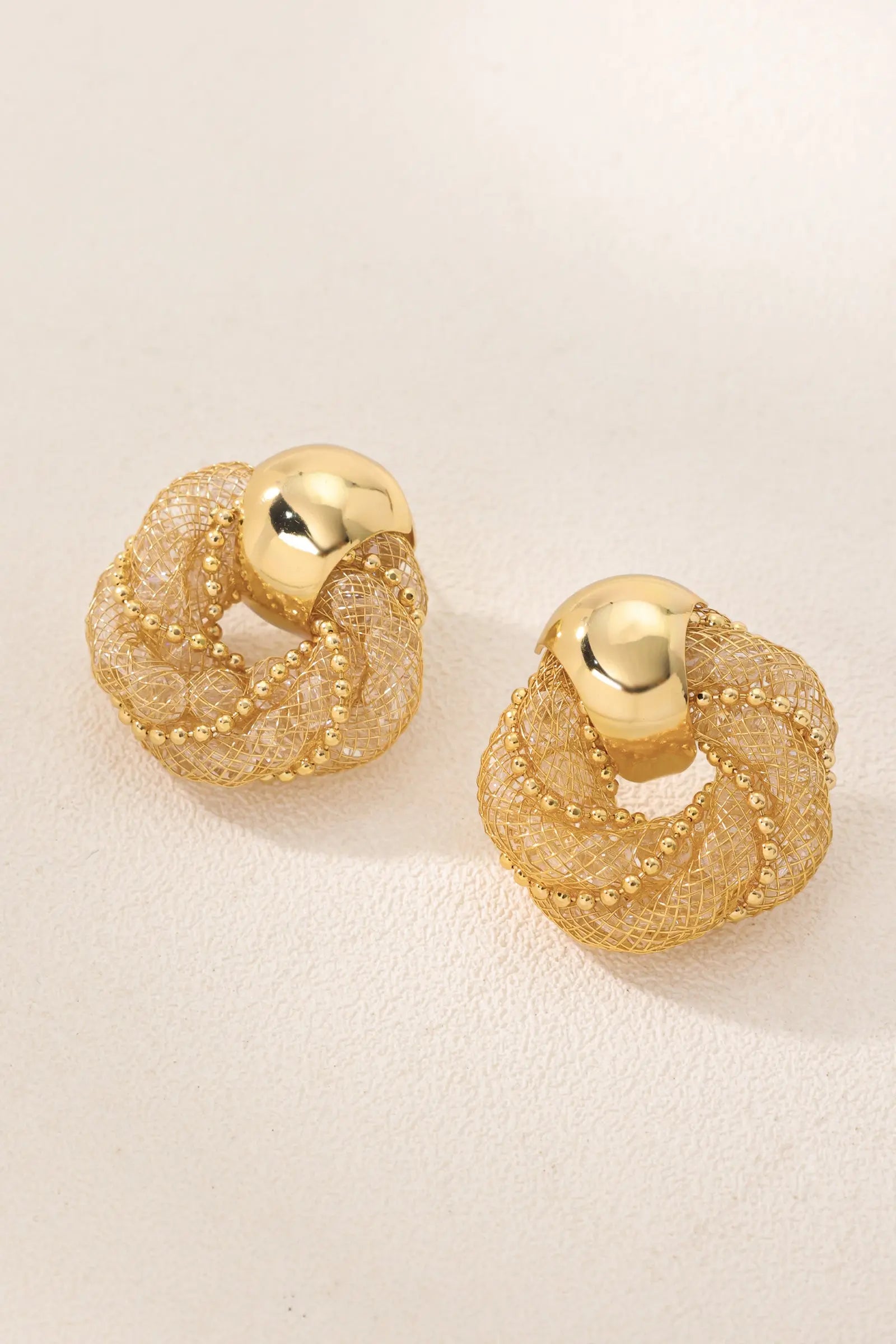 Bliss Earrings: Wrapped Design with Sparkling Crystals 