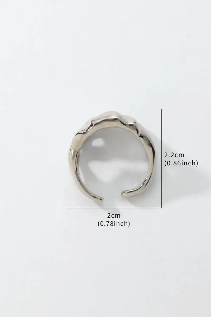 Crush Textured Open Ring with Hollows My Store