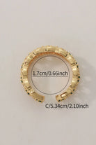 18K Gold-Plated Brass Ring Featuring Openwork Design