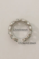 Dahlia Platinum RIng with Green Diamond & Zirconia