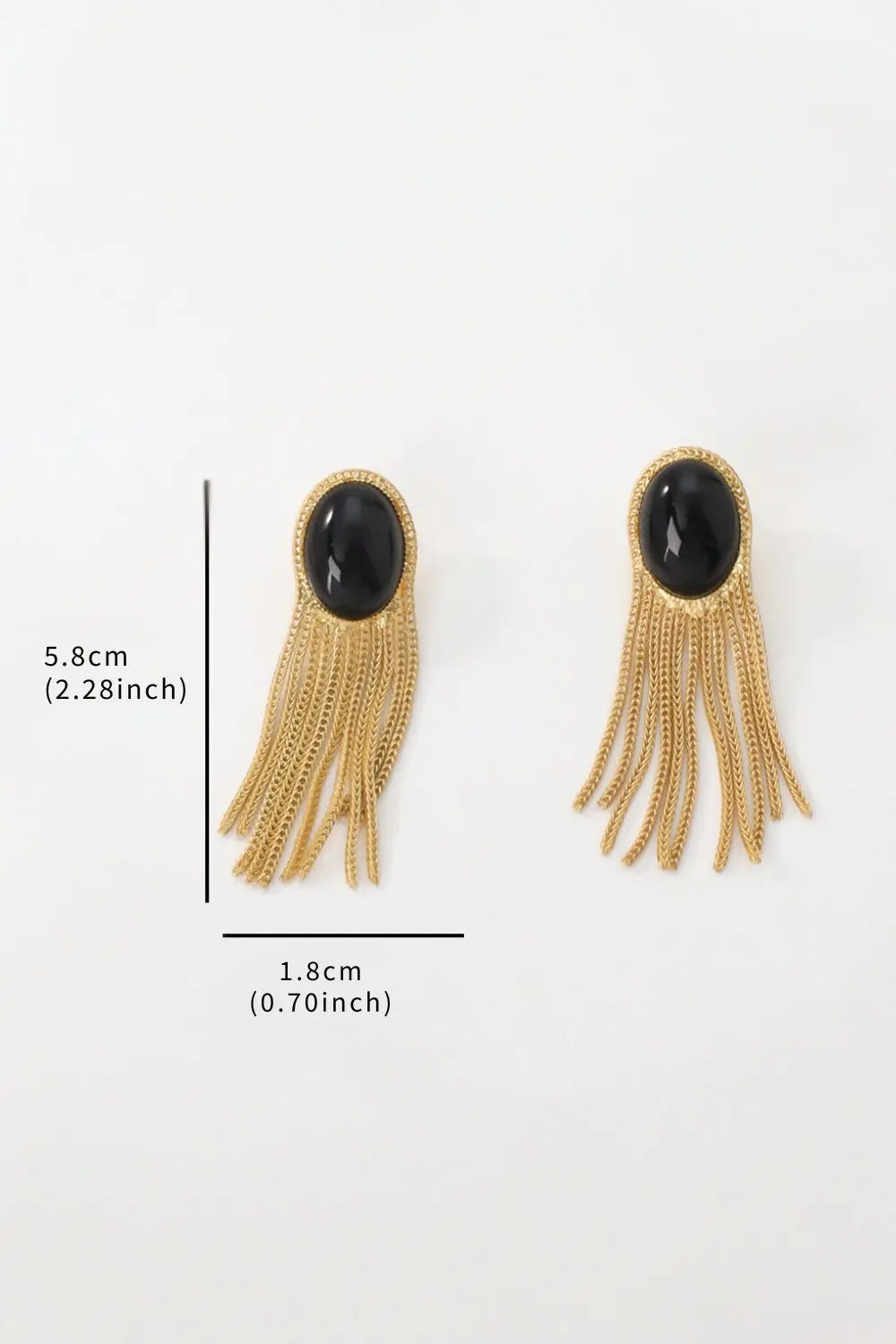 Buy Eclipse Vintage black Bead Tassel Earrings Online