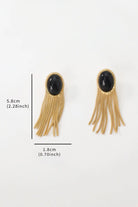 Buy Eclipse Vintage black Bead Tassel Earrings Online