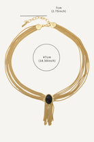 Eclipse Vintage Tassels Necklace – 18K Gold-Plated Foxtail Chains with Handcrafted Glass Pendants All-Glows