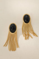 Shop Eclipse Vintage Tassel black bead Earrings Online