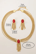 18k gold plated necklace set 