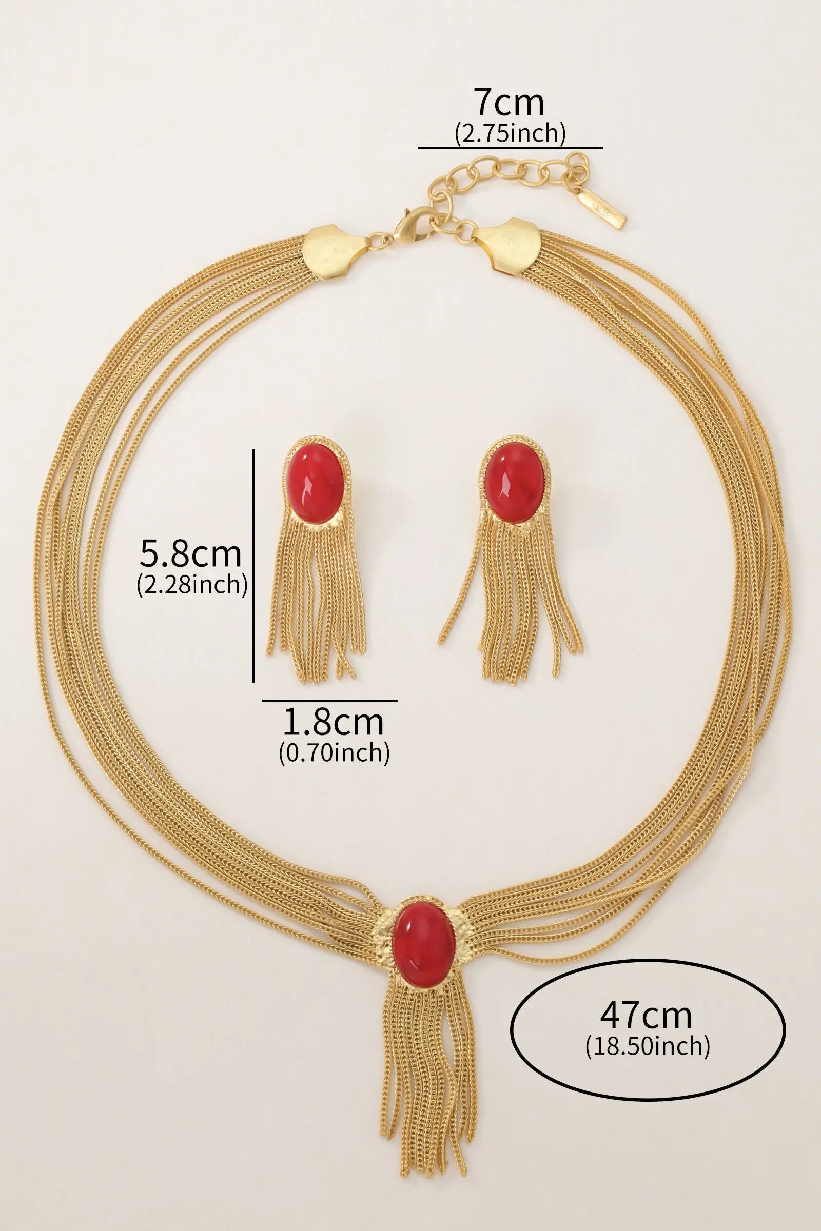 18k gold plated necklace set 