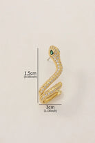 Eden 18K Gold-Plated Snake Single Ear Climber with Crystals All-Glows
