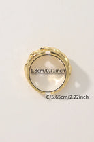 Bold Hollywood Chain Detail Open Ring Crafted from 18K Gold