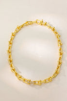 Hoof Chain Necklace – 17.5" U-Link Design with Swarovski Crystals & Convertible Bracelet All-Glows