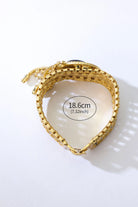 Indigo Bracelet: 18K Gold-Plated Luxury Design with Glass and Mixed Chains All-Glows